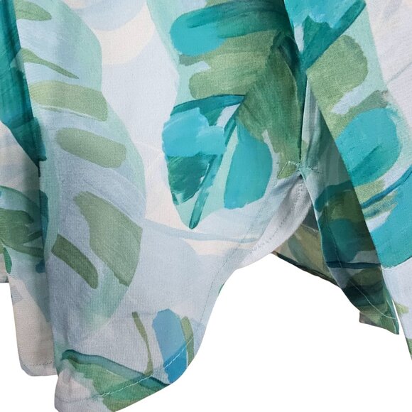 Soft Surroundings Tropical Print Button Up Blouse and Cami Set S Resort Vacation - Picture 6 of 14